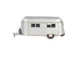 12" Silver Metal Camping Trailer Decorative Tissue Box