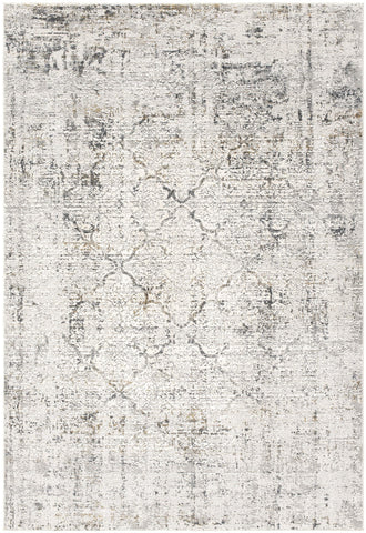 5' X 7' Gray and Ivory Abstract Area Rug