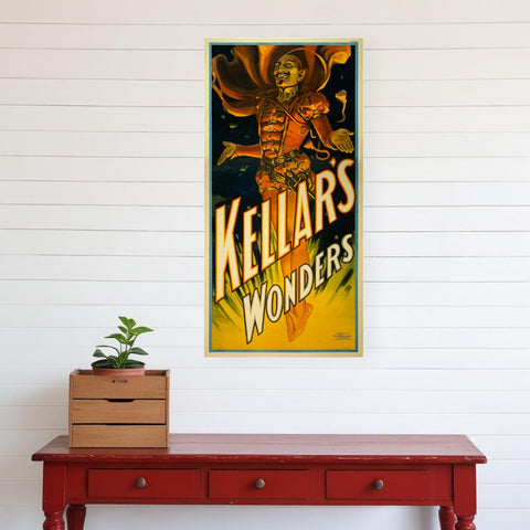 18" X 36" Keller's Wonders Vintage Magic Poster Wall Art