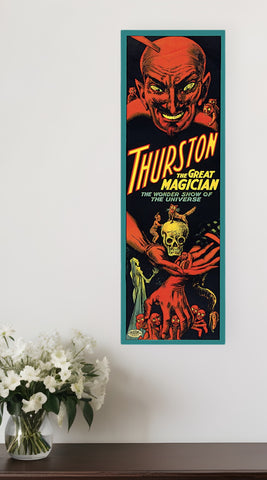 12" X 36" Thurston The Great Wonder Show Vintage Magic Poster Wall Art