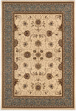 8' X 11' Blue And Ivory Oriental Area Rug