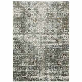 4' X 6' Ivory And Gray Oriental Distressed Area Rug