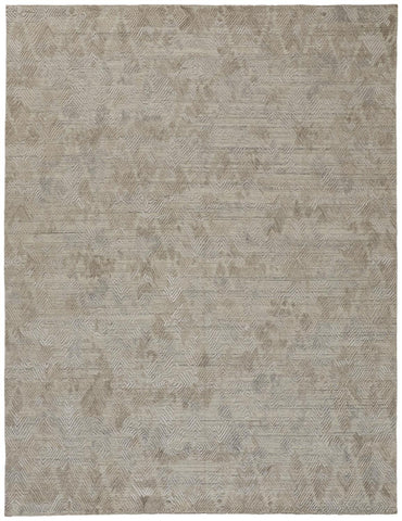 2' X 3' Taupe Abstract Hand Woven Area Rug