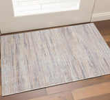 2' X 3' Beige And Gray Striped Area Rug