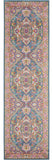 10' Gray Floral Power Loom Runner Rug
