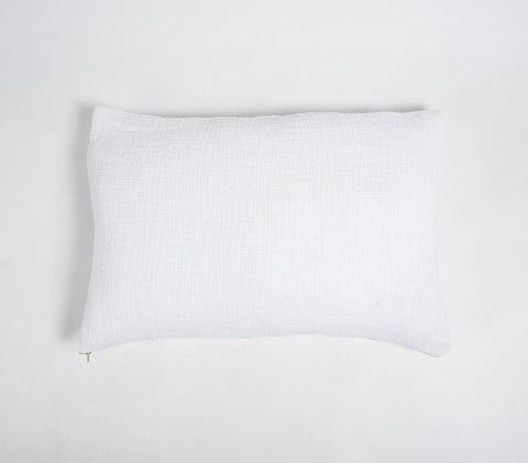 16" X 24" Snow Cotton Throw Pillow Cover