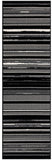 8' Black Striped Runner Rug