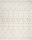 5' X 7' Beige and Ivory Moroccan Power Loom Area Rug