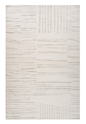 7' X 10' Gray and Beige Geometric Distressed Area Rug