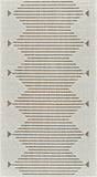 3' X 5' Beige and Brown Geometric Distressed Indoor Outdoor Area Rug