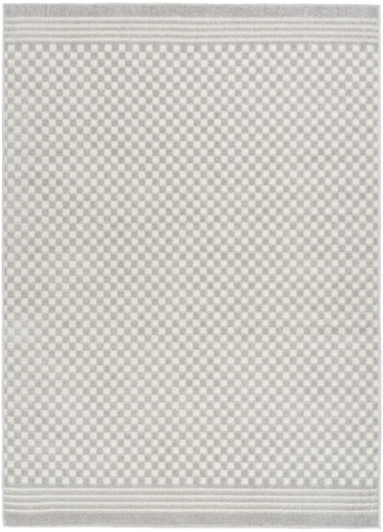 7' X 9' Gray Geometric Area Rug