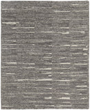 2' X 3' Gray Ivory and Taupe Abstract Hand Woven Area Rug