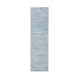 6' Blue Geometric Runner Rug
