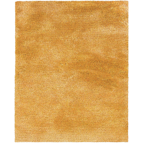5' X 7' Gold Shag Hand Tufted Area Rug