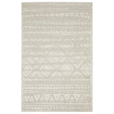 5' X 8' Beige And Ivory Tribal Area Rug