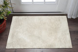 3' X 5' Ivory Shag Hand Tufted Area Rug