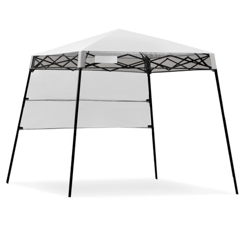 7 x 7 Feet Sland Adjustable Portable Canopy Tent with Backpack-White 7 x 7