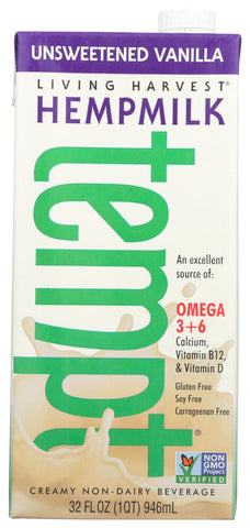 Living Harvest Vanilla Hempmilk Unsweetened (12x32 Oz)