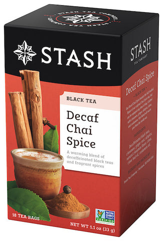 Stash Tea Chai Spice Blend Decaf Tea (6x18 CT)