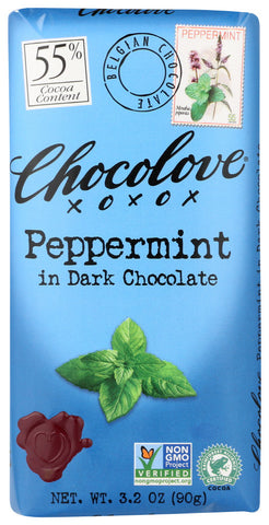 Chocolove Peppermint In Dark Chocolate (12x3.2Oz)