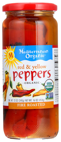Mediterranean Organics Red Yellow Roasted Peppers (12x16 Oz)