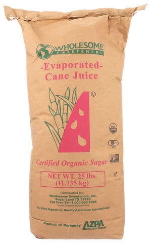 Wholesome Sweeteners Cane Sugar (1x25lb)