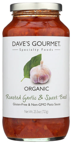 Dave's Gourmet Roasted Garlic & Sweet Basil (6x25.5 Oz)