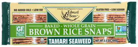 Edward & Sons Tamari Seaweed Fat Free Snaps (12x3.5 Oz)