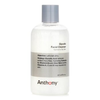 Logistics For Men Glycolic Facial Cleanser - For Normal/ Oily Skin - 237ml/8oz