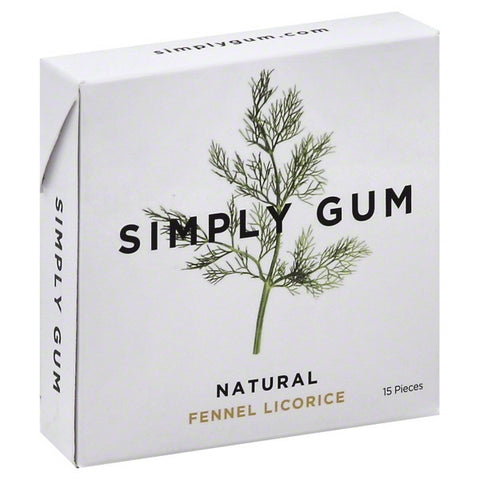 Simply Gum All Natural Gum Fennel Licorice (12X15 Ct)