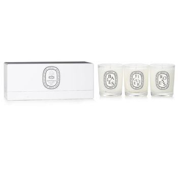 Mini Candle Coffret: (Baies, Figuier, Roses) - 3x 70g/2.4oz