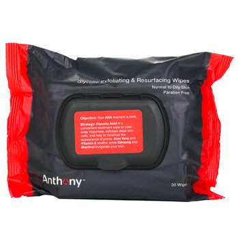 Logistics For Men Glycolic Exfoliating & Resurfacing Wipes - 30wipes