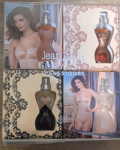 Classique by Jean P. Gaultier for Women EDT & EDP Fragrance Collection .11oz x 4NIB