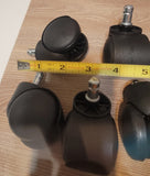 Office Chair 2” Casters Heavy Duty Rubber Swivel Wheels Replacement-SET OF 5