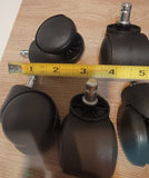 Office Chair 2” Casters Heavy Duty Rubber Swivel Wheels Replacement-SET OF 5