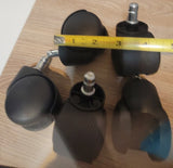 Office Chair 2” Casters Heavy Duty Rubber Swivel Wheels Replacement-SET OF 5