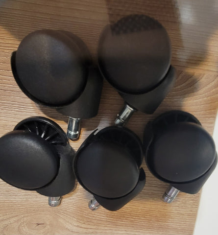 Office Chair 2” Casters Heavy Duty Rubber Swivel Wheels Replacement-SET OF 5