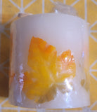 Candles Natural Fall Dried Leaves NEW 3.5" & 3.5" Brand New!