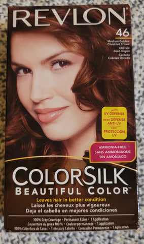 Revlon ColorSilk Beautiful Permanent Hair Color #46 Medium Golden Chestnut Brown