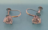Shasta's Screw Back Earring- 2 TCW Round Cut CZ