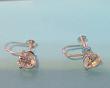 Shasta's Screw Back Earring- 2 TCW Round Cut CZ