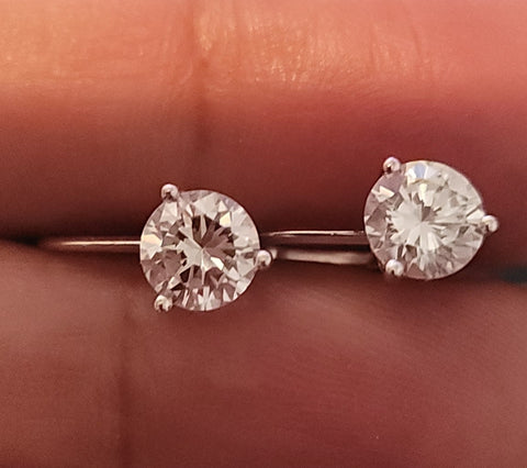 Shasta's Screw Back Earring- 2 TCW Round Cut CZ