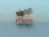Devon's Asscher Cut CZ Stud Earrings- 1 TCW