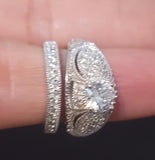 Vanora's CZ Antique Wedding Ring Set Size: 5