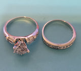 Raj's Cubic Zirconia Wedding Ring Set Size: 8