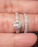 Raj's Cubic Zirconia Wedding Ring Set Size: 8