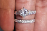 Raj's Cubic Zirconia Wedding Ring Set Size: 8