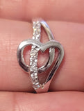 Gisella's CZ Double Heart Commitment Ring Size: 7