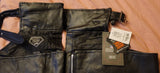 Diamond Plate™ Rock Design Genuine Buffalo Leather Motorcycle Chaps Size: Large