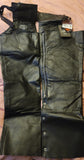 Diamond Plate™ Rock Design Genuine Buffalo Leather Motorcycle Chaps Size: Large